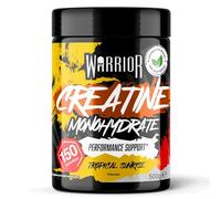 Warrior Creatine Monohydrate 500g (166 portions) - Créatine Monohydrate poudre pure, Creatine, Complément hommes femmes, Post & Pre workout, force, Musculation Récupération, Vegan - Aube Tropicale