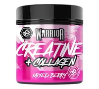 Warrior Créatine Monohydrate + Collagène Poudre 270 g, 30 Doses - Créatine avec Peptides de Collagène Hydrolysé Femme, Booty Builder, Peau, Cheveux, Ongles & Articulations - Mélange de Baies
