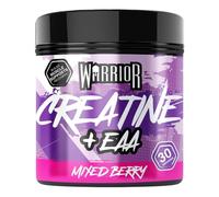 Warrior Créatine Monohydrate + EAA 270 g - 30 Portions - Supplément Sportif pour Force, Récupération et Soutien Musculaire - Poudre Pré- et Post-Entraînement (Fruits Rouges)