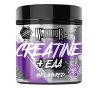 Warrior Créatine Monohydrate plus EAA 270 g - 30 Portions - Supplément Sportif pour Force, Récupération et Soutien Musculaire - Poudre Pré- et Post-Entraînement (Non Aromatisée)