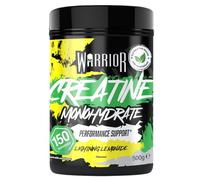 Warrior Créatine Monohydrate Poudre 500 g, Végane - Limonade | 3 g par portion, 150 portions, micronisée, bon goût, testée en laboratoire, pour force, masse & endurance