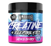 Warrior Créatine Monohydrate Poudre + Électrolytes Hydratation Sans Sucre 360g, 80 Portions - Performance Hydratation Pre Workout & Après Entrainement Hommes & Femmes - Fruits Rouges