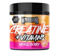 Warrior Créatine + Multivitamines Poudre 360 g, 80 Doses - Créatine avec Vitamines A, C, D, E, Complexe B, Magnésium, Fer & Zinc, Homme & Femme - Mélange de Baies