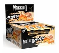 Warrior Crunch Barre Protéinée 12 x 64 g - Chocolat Blanc Crispy | 12 barres, 20 g de protéines, pauvre en sucre, en-cas protéiné, pour le sport & au quotidien