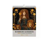Warrior Goddess 2025 Moon Phase Calendar, 2025 Wall Calendar with 12 Month