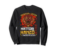 Warrior Guerrier Okinawa Japan Hattori Hanzo sword and sushi Sweatshirt