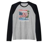 Warrior Honor The Dead soigne Un vétéran américain blessé Manche Raglan