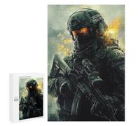 Warrior in Flames Tactical Gear -6 Puzzle 1000 Pièces Educa Jouet en Bois Cadeau Unique Décoration Intérieure Jeu Éducatif Challenge Toy Adultes Et Enfants À Partir De 14 Ans 1000 PCS