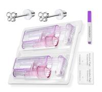 WARRIOR Pistolets perçage jetables rapis sûrs et indolores 2 pièces bijoux tampons d'alcool marqueur stérile disque en silicone le piercing à ressort complètera automatiquement le trou