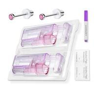 WARRIOR Pistolets perçage jetables rapis sûrs et indolores 2 pièces bijoux tampons d'alcool marqueur stérile disque en silicone le piercing à ressort complètera automatiquement le trou