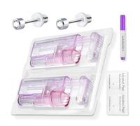 WARRIOR Pistolets perçage jetables rapis sûrs et indolores 2 pièces bijoux tampons d'alcool marqueur stérile disque en silicone le piercing à ressort complètera automatiquement le trou