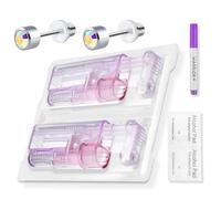 WARRIOR Pistolets perçage jetables rapis sûrs et indolores 2 pièces bijoux tampons d'alcool marqueur stérile disque en silicone le piercing à ressort complètera automatiquement le trou