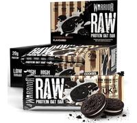 Warrior Raw Barres Protéinées Avoine 12 x 75 g - Cookies et Crème