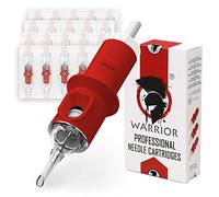 WARRIOR RED Cartouches aiguilles Tatouage Round Liner Tattoo Needle Cartridge Stérilisée Professionnelle 20pcs Acier chirurgical 316L Maquillage Permanent Jetable (0.35mm-1011RL)