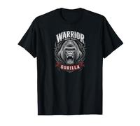 Warrior Silverback Gorilla Jungle King Graphic T-Shirt