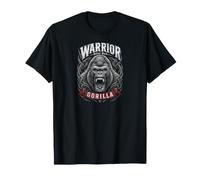 Warrior Silverback Gorilla Jungle King Graphic T-Shirt
