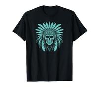 Warrior Skull Art Tribal Native American Indian T-Shirt