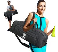 WARRIOR2 Sac pour Tapis de Yoga, Sac de Gym à 8 Poches pour Tapis et Blocs de Yoga de 1,27 cm d'épaisseur, Sangles Amovibles, Grand Sac de Sport avec Support de Tapis pour Femme et Homme, Duffle de