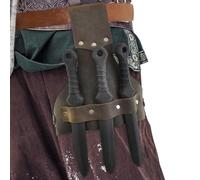 Warriorr Épées en cuir grenouille - Étui médiéval en cuir de vache véritable fabriqué à la main, design universel à lacets réglable | Accessoire de costume Renaissance pour Broadswords Katanaa Rapier