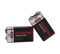 Warriors 2X Haute Capacité 9V 9 Volt Alcaline Pile Super Longue Durée Piles Détecteurs de Fumée Détecteurs Télécommandés Voiture