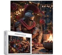 Warriors in Front of The Bonfire - Puzzle de 1 000 pièces pour adultes - Atmosphère de Noël - Jeux d'activités familiales - Puzzle coloré pour décoration d'intérieur - Cadeaux 50 x 70 cm