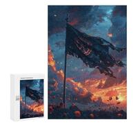 Warrior's Sunset Flag Puzzle 1000 Pièces Educa Jouet en Bois Cadeau Unique Décoration Intérieure Jeu Éducatif Challenge Toy Adultes Et Enfants À Partir De 14 Ans 300 PCS