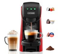 Warriors1 Machine à Café Capsule 4 en 1 pour Nespresso OL, Dolce Gusto, Lavazza A Modo Mio et Café en Poudre, 20 bar, 0,8 L, Température et Quantité Réglables, Compacte Cafetière pour Maison et Bureau