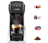 Warriors1 Machine à Café Capsule 4 en 1 pour Nespresso OL, Dolce Gusto, Lavazza A Modo Mio et Café Moulu, 20 bar, 0,8 L, Température et Quantité Réglables, Compacte Cafetières pour Maison et Bureau