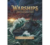 Warships: A History of Naval Power: 30 Detailed Coloring Book for Adults featuring Battleships, Carriers, Tugboats, and Complex Technical Drawings