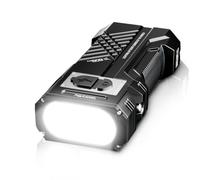 WARSUN Lampe de poche rechargeable haute luminosité, lampe torche LED puissante avec 3 modes d'éclairage, lampe torche portable étanche pour camping, maison, urgence