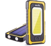 WARSUN Lampe de Travail d'atelier à LED rechargeable Lampe d'inspection COB Lampe de poche magnétique portable 1500LM pour le camping, la randonnée et les urgences (jaune) [Classe énergétique A+]