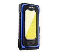 WARSUN Lampe de Travail d'atelier à LED rechargeable Lampe d'inspection COB Lampe de poche magnétique portable 1500LM pour le camping, la randonnée et les urgences (bleu)
