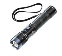 WARSUN Lampe torche polyvalente avec zoom - Aluminium, faisceau longue portée, rechargeable par USB-C
