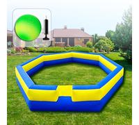WARSUN Piscine à balles Gaga de 4,5 m avec balle Gaga, portable, gonflable pour intérieur ou extérieur, école, activités familiales, jeux de sport gonflables