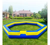WARSUN Piscine à balles Gaga gonflable de 6 m avec ventilateur puissant, cour Gagaball portable pour intérieur ou extérieur, école, activités familiales, jeux de sport gonflables, structure