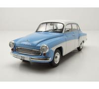 Wartburg 312 1965 Bleu Clair Blanc Modèle Réduit 1:24 Whitebox
