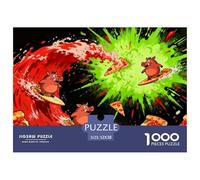 Warthogs Surfing on Pizza Puzzle en Bois Imperméable Puzzles De 1000 Pièces pour Adultes Cadeaux Défi Et Casse-tête Jeux Éducatifs