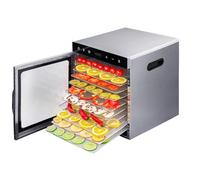 Wartmann WM-2110 DH Déshydrateur automatique en acier inoxydable - Déshydrateur compact avec 10 grilles de déshydratation en acier inoxydable sans BPA