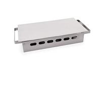 WAS 1500 330 Assiette chauffante en acier nickel-chrome avec plaque en aluminium, 2 bougies chauffe-plat 33 x 18 x 6,5 cm
