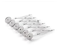 WAS 1507 006 Coupe-pâtes en acier inoxydable avec 6 roulettes, 5,5 cm de diamètre, 24,5 cm de hauteur