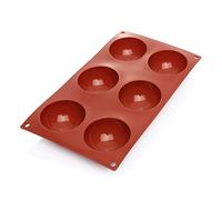 WAS 3162 007 Lot de 6 moules en silicone demi-sphère Diamètre 7 cm Hauteur 3,5 cm