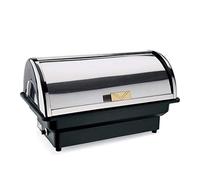 WAS Germany 1460 509 Chafing Dish électrique avec couvercle à roulettes CNS, 56 cm x 36 cm x 25 cm, 230 V/420-500 W, 50-60 Hz