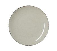 WAS Germany Assiettes plates Ø 25 cm Lot de 6 pièces Sable Porcelaine