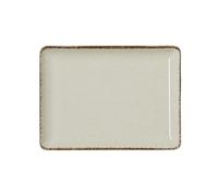 WAS Germany Assiettes plates 23 x 17 cm - Lot de 6 - Sable - Porcelaine