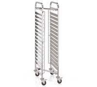 WAS Germany Chariot à glissières GN forme Z 1/1 pour 15 récipients / 30 plateaux Acier au chrome-nickel