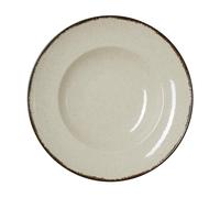 WAS Germany Lot de 6 assiettes à pâtes, profondes, Ø 27,5 cm, sable, porcelaine