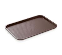 WAS Germany Plateau Gastro brun empilable 41,5 x 31 x 2 cm Plateau de service en polypropylène