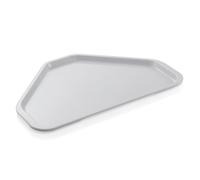 WAS Germany Plateau trapèze Gastro Plateau gris clair empilable 48 x 34 cm Plateau de service renforcé en fibre de verre