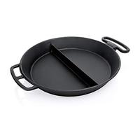 WAS Germany Poêle géante en fonte - Diamètre : 65 cm - Hauteur : 9 cm - Compatible avec les cuisinières au gaz - Avec barre centrale et poignée ronde amovible - 5055 652