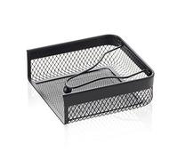 WAS Germany Porte-serviettes - couché - Support décoratif pour serviettes - En métal revêtu par pulvérisation aspect treillis - Noir - 19 x 19 x 6,5 cm